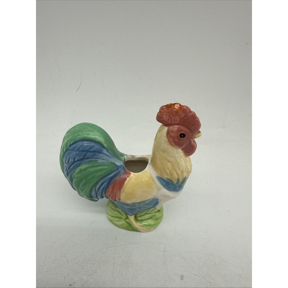 Vintage Josef Originals Rooster Figurine Toothpick Holder